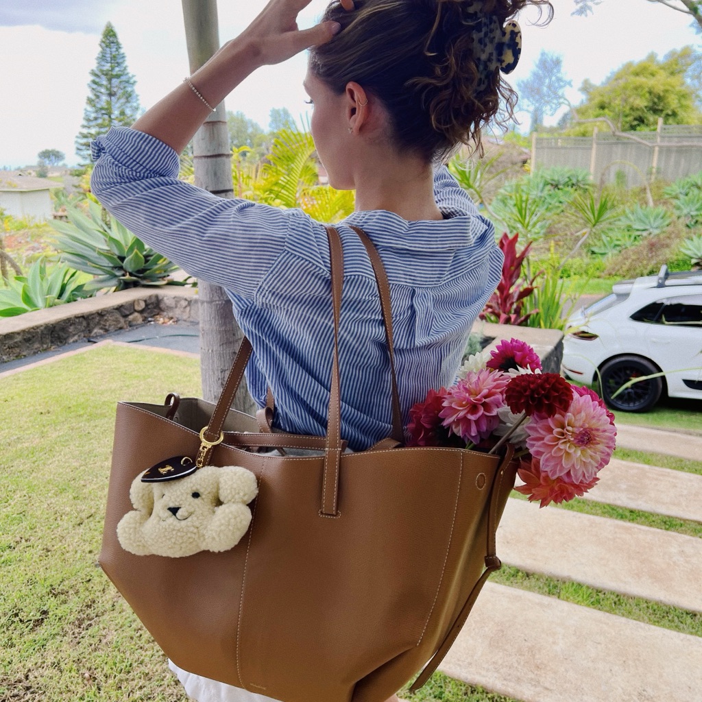 Celine Shearling Bear Face Bag Charm